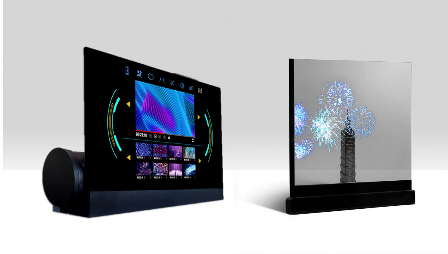 可捲式、折疊性、高透明